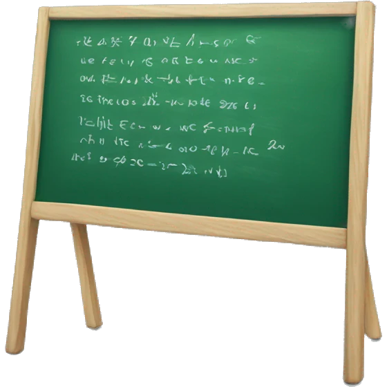 green  Board with chalk writing emoji