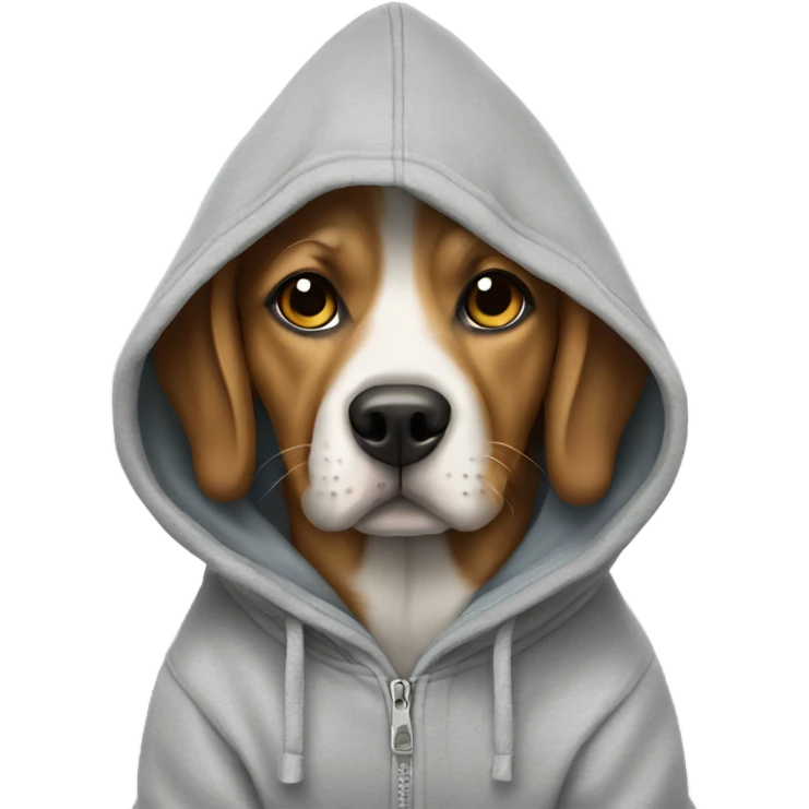 Dog with hoodie emoji