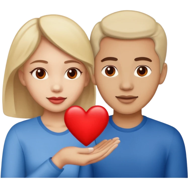 Guy giving his heart to his girl  emoji