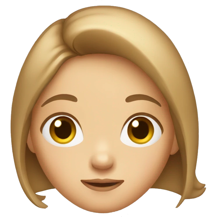 Cute girl with light brown hair emoji
