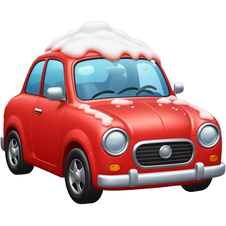 car wash with foam red car emoji
