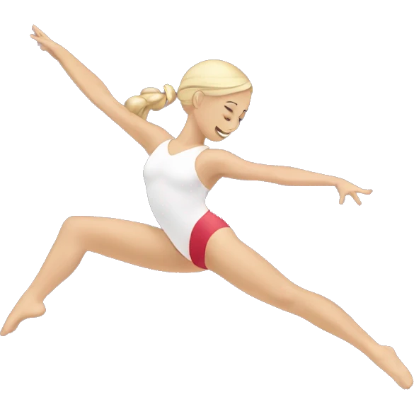 Gymnastique avec cœur  emoji