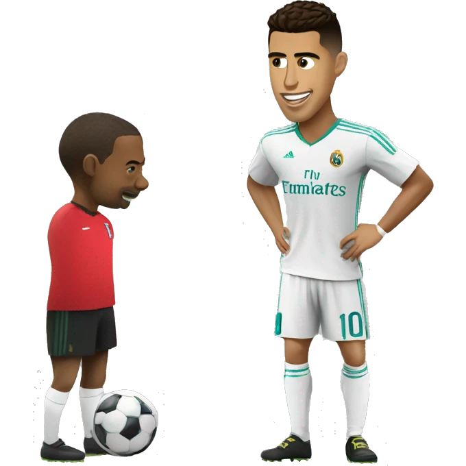  ronaldo is messis frend emoji