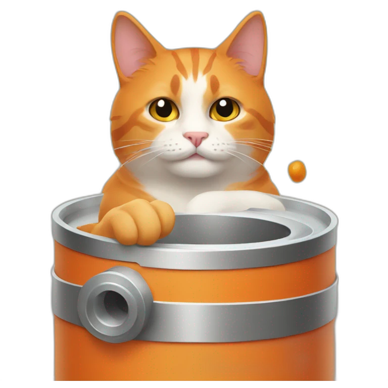 Orange Cat with a Cylinder emoji