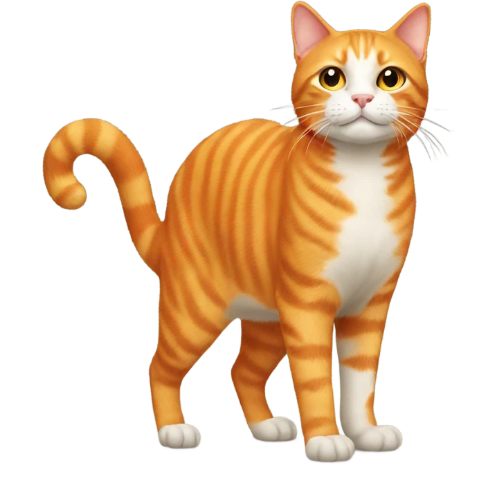 orange cat standing up  emoji