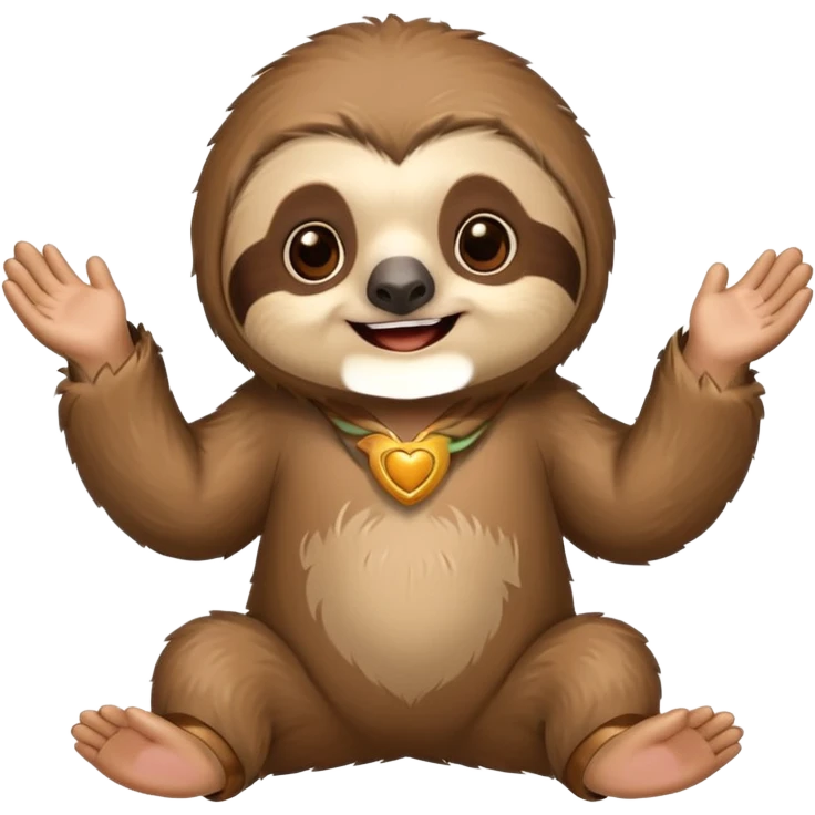 Cute sloth dressed up in a Zoe costume from K-pop demon hunters  emoji