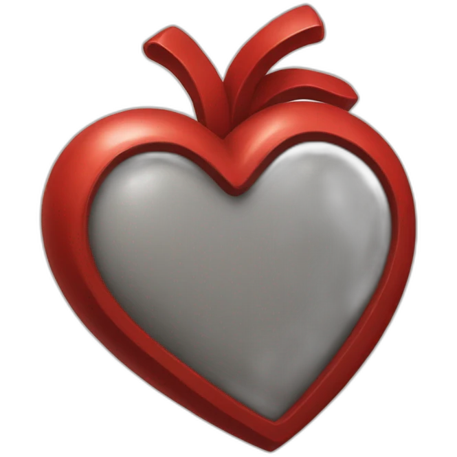 Red steel heart emoji