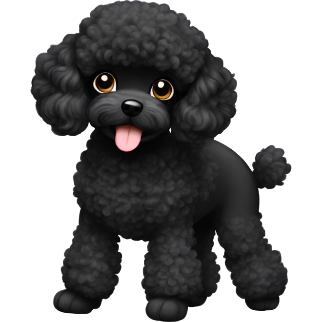Black toy poodle  emoji