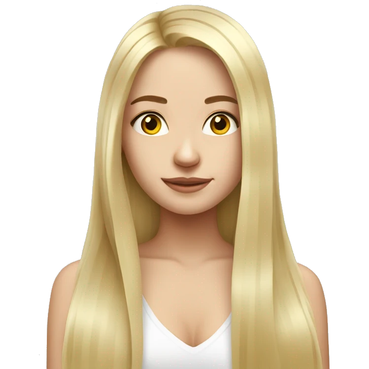 Super long blond hair Russian girl  emoji