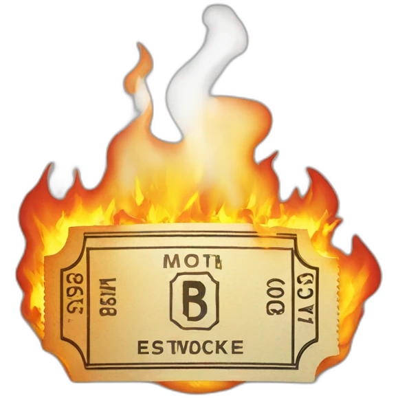 ticket on fire emoji