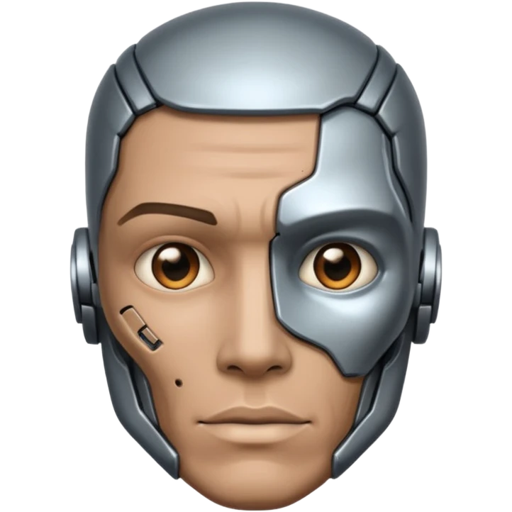 half man, half cyborg emoji