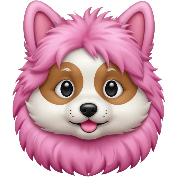 dog with pink emoji
