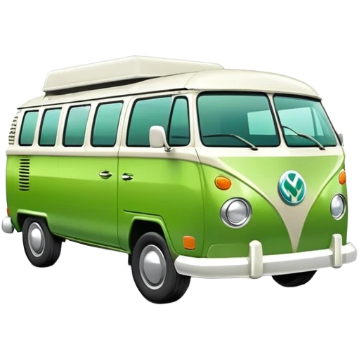 Green camper van emoji