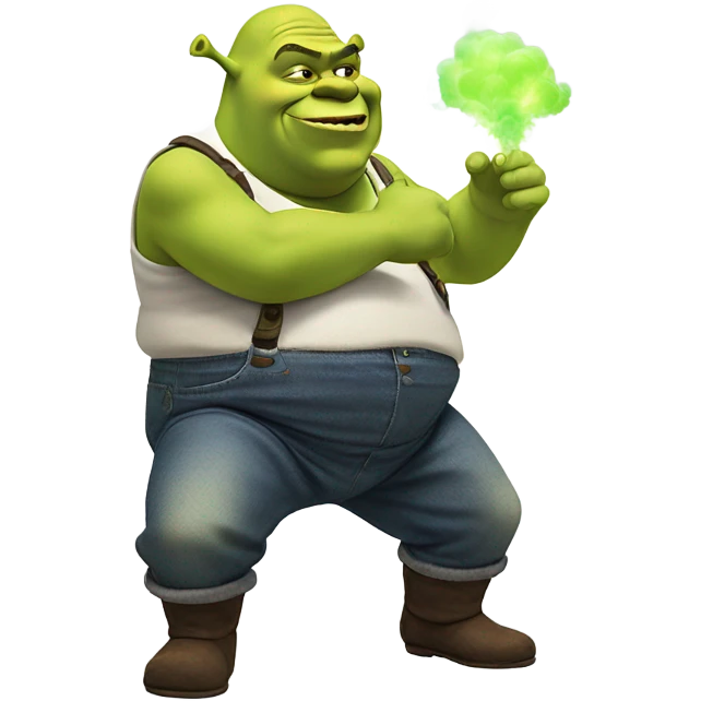 Shrek farting emoji
