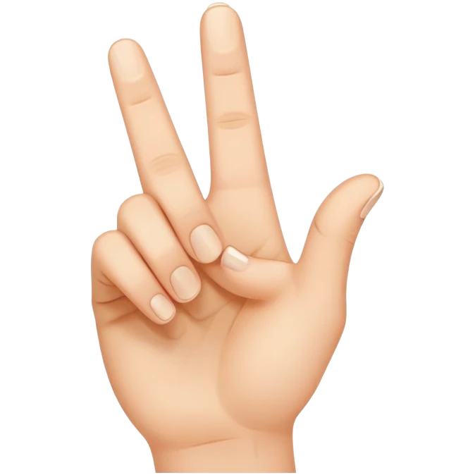 two fingers and thumb out emoji