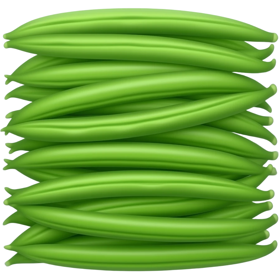 more vibrant Green Beans vertical emoji