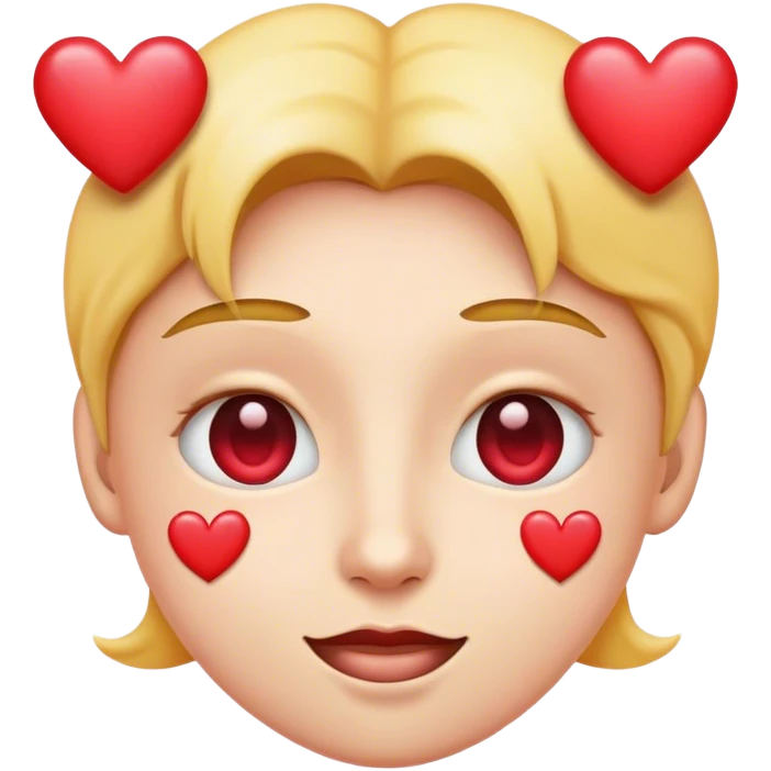 emoji face hearts instead of eyes emoji