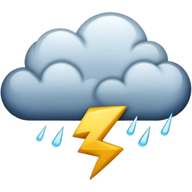 realistic thunderstorm emoji