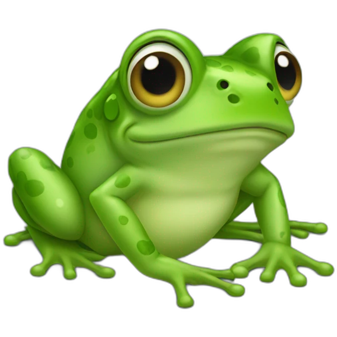 frog with human feet emoji