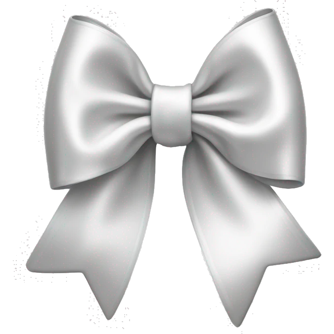 white satin bow emoji