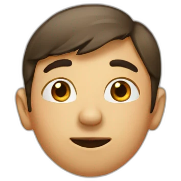 boy with nose growing longer emoji