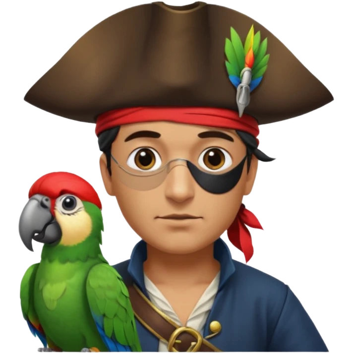 pirate and parrot emoji