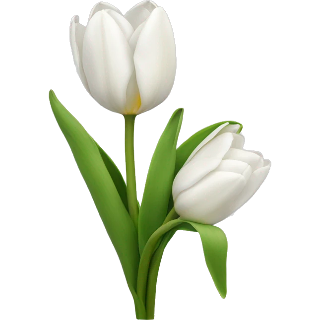White tulips emoji