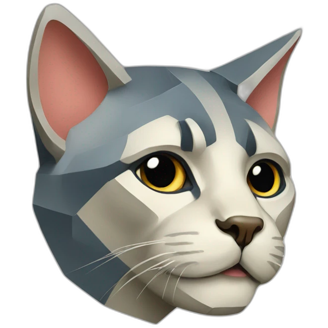 Cubism cat emoji