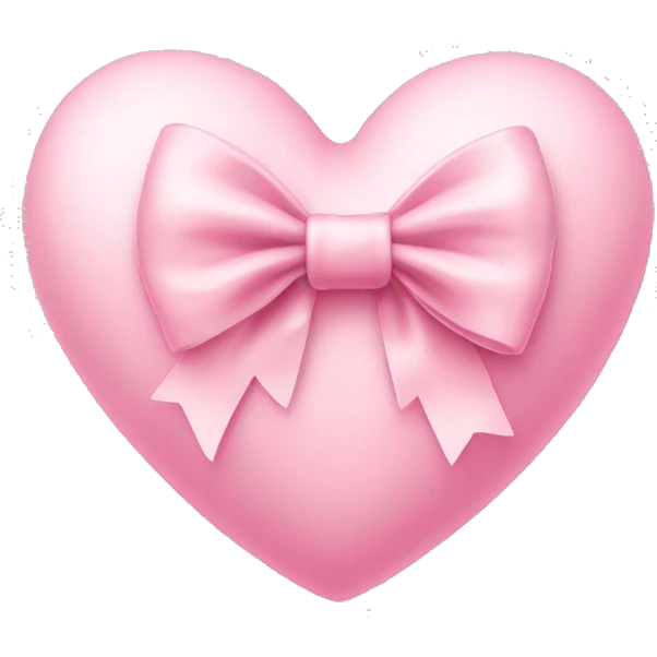 pastel pink heart with bow emoji