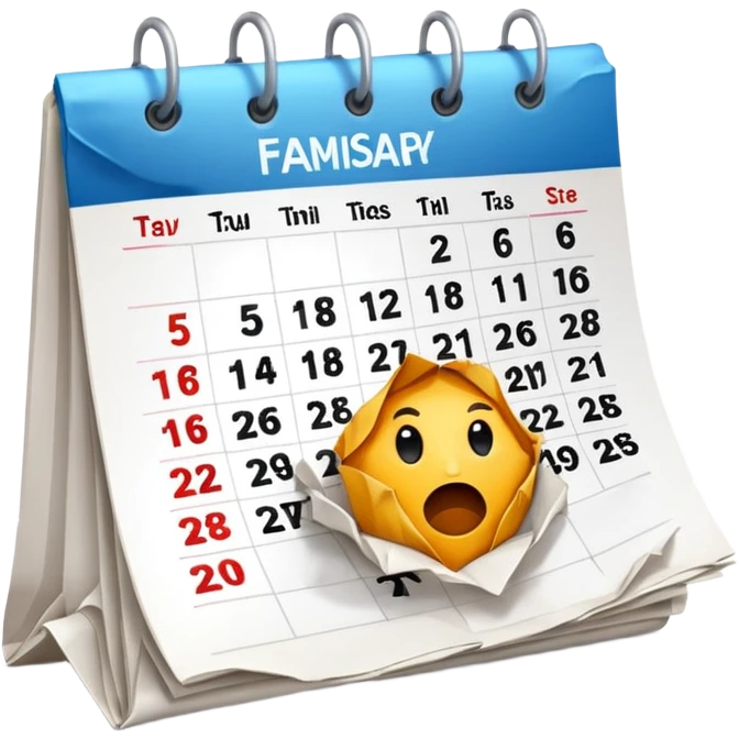 calendar cancelled emoji