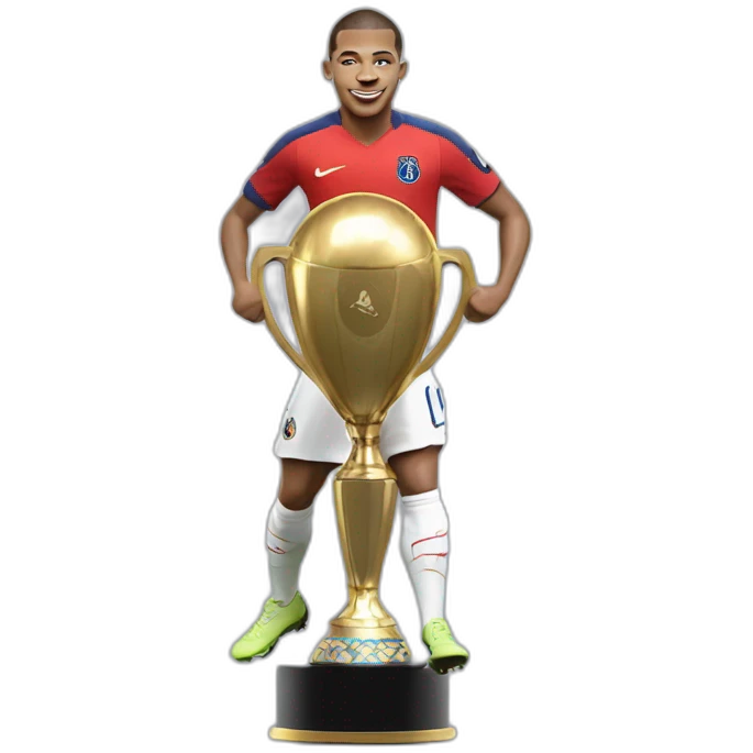 mbappe with the champion's league emoji