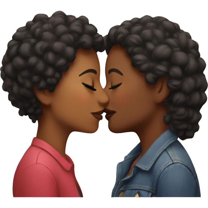 Lesbians kissing emoji