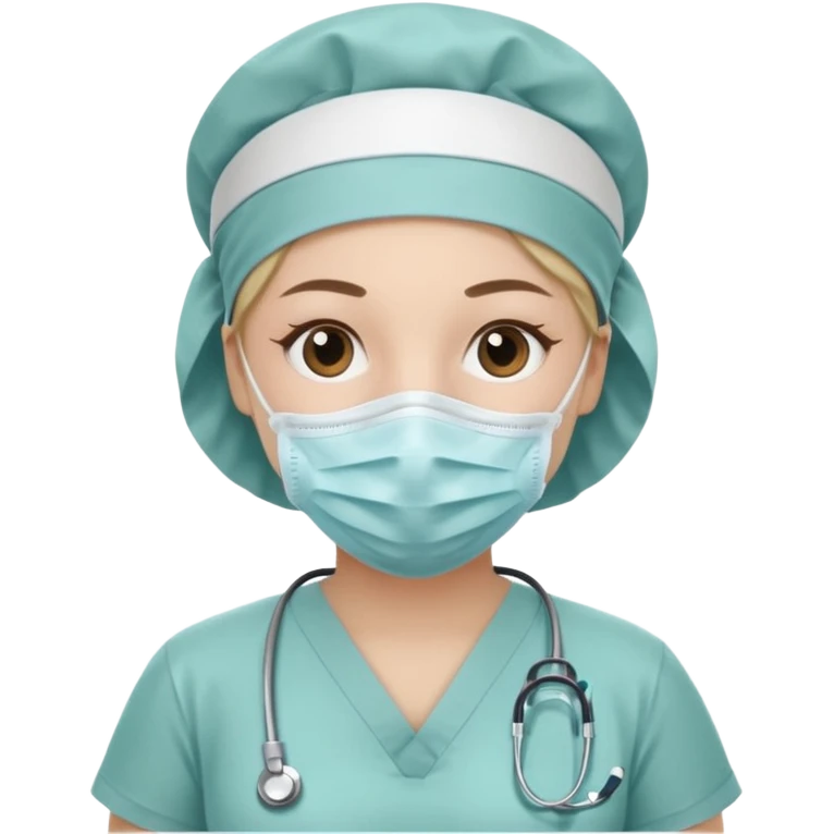 scrub nurse and operation  beds emoji