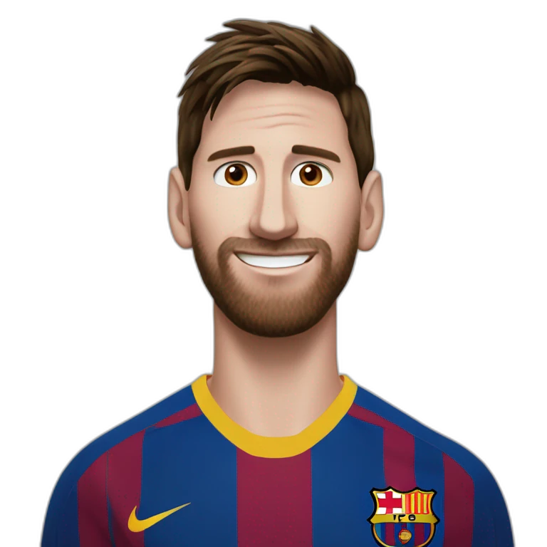 Messi avec la calvitie emoji