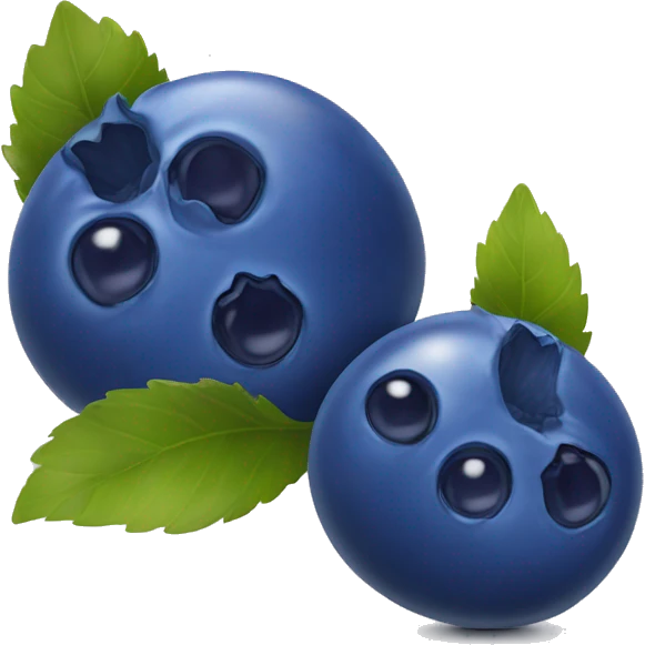 Two pairs of blueberry emoji