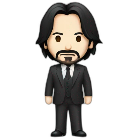 Portrait of Keanu Reeves wearing a suit emoji