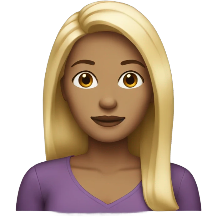 blonde woman straight hair emoji
