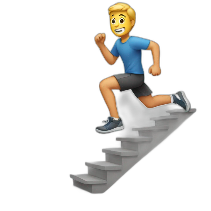 man running on the stairs emoji