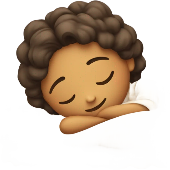 ragazza riccia che dorme emoji