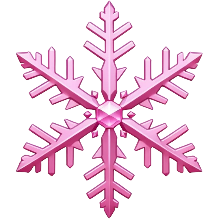 snowflake with pink color  emoji