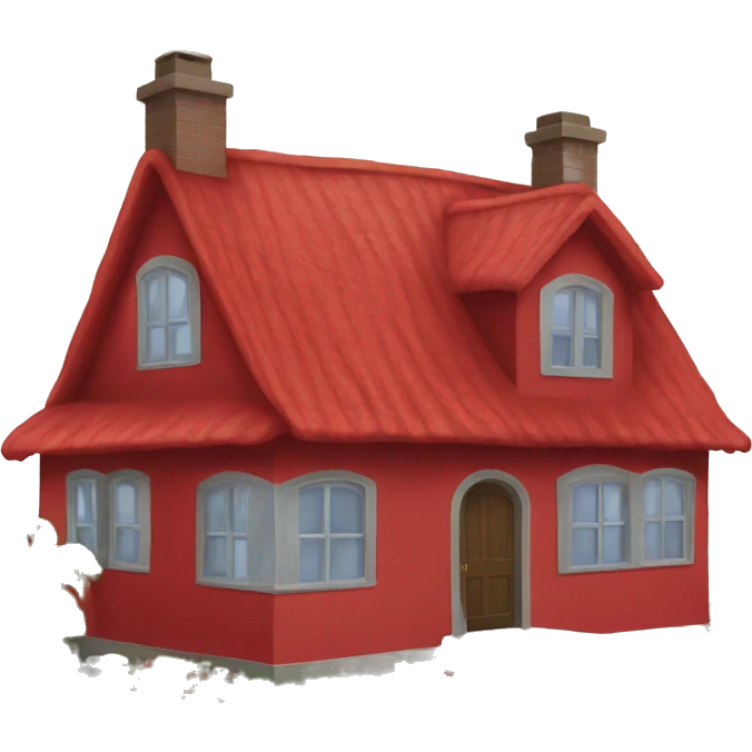 house  in a large red scarf emoji
