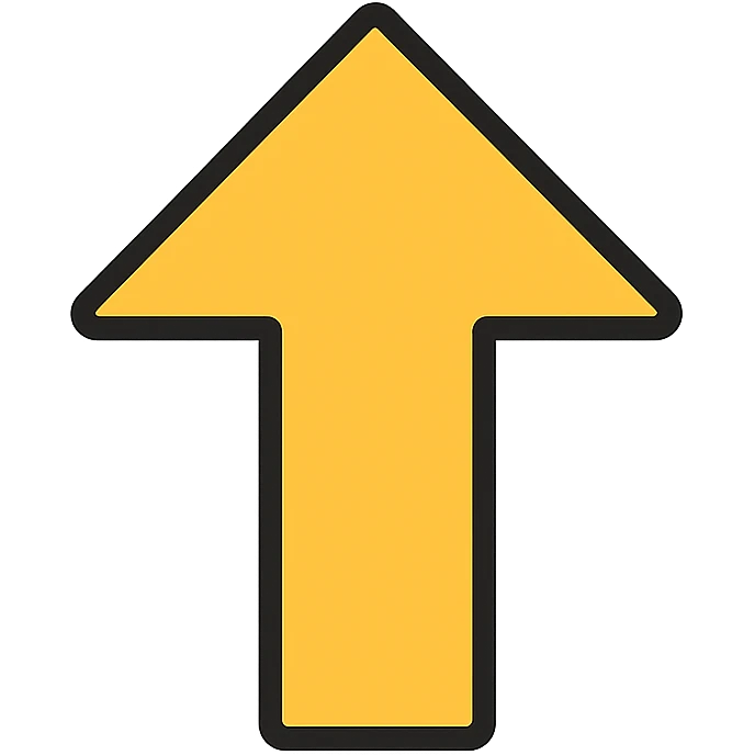 up arrow, outlined style, no text emoji