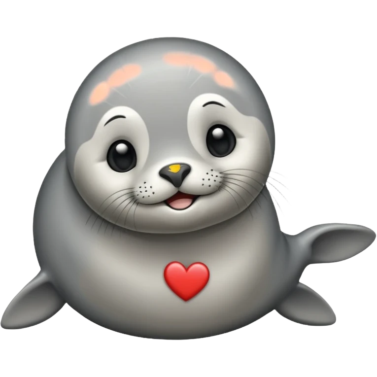 Happy seal in love emoji