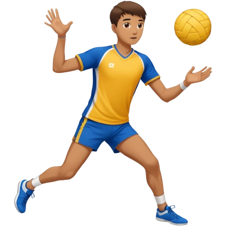 Man playing sepak takraw emoji