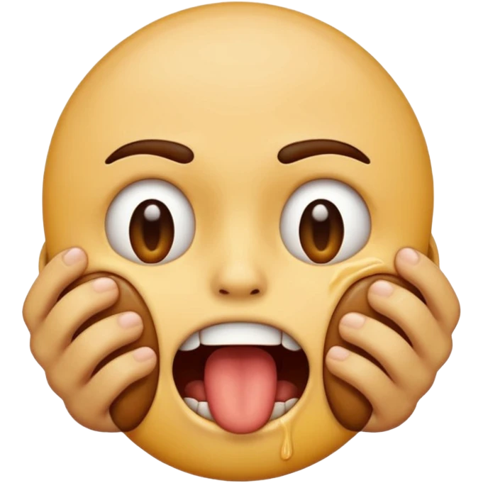 emoji choking itself with its hands emoji