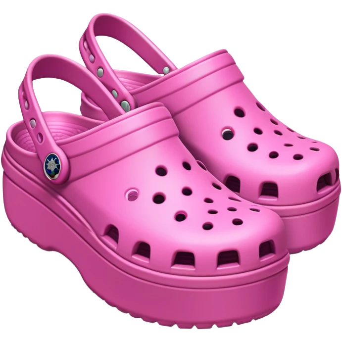 pink platform crocs emoji