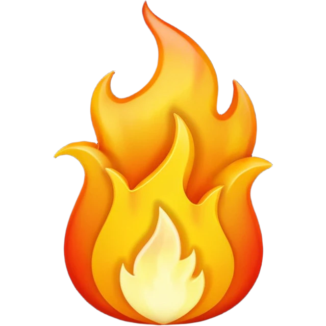 Flame in 3d emoji