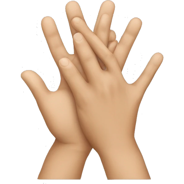 hands crossed on desk  emoji