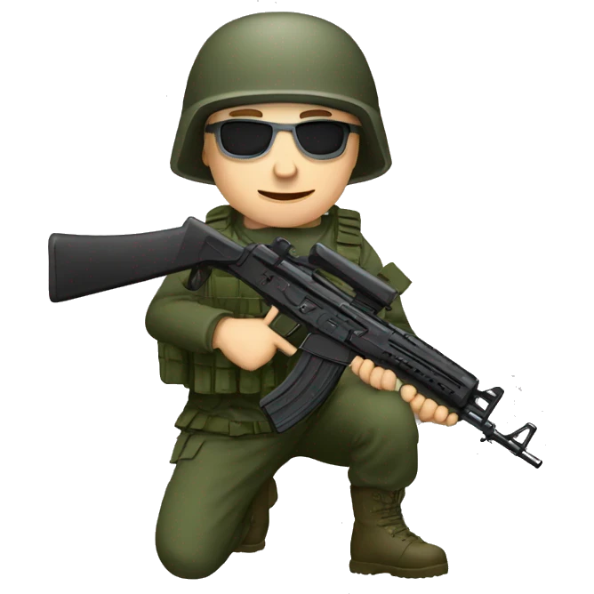 russian soldier with AK-12 emoji