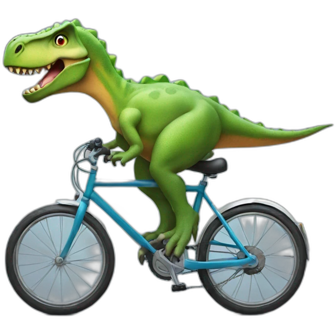Dinosaur on a bike emoji